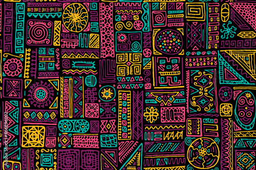 Traditional african vector seamless pattern design