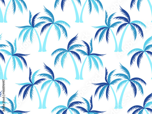 Palm tree minimal seamless pattern vector design.