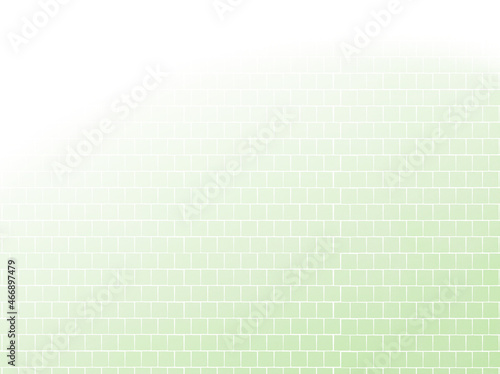 ナチュラルな明るいグリーンのタイル壁紙背景 白いグラデーション