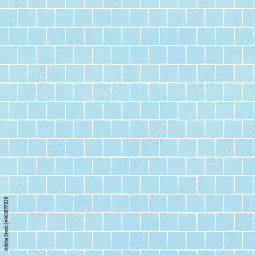 正方形 くすみブルーのタイル壁紙背景
