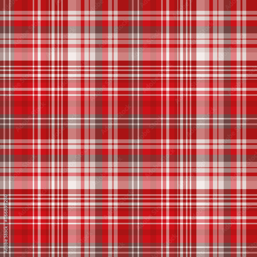 Fototapeta premium Seamless pattern in positive red and warm gray colors for plaid, fabric, textile, clothes, tablecloth and other things. Vector image.