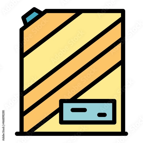 Softener package icon. Outline softener package vector icon color flat isolated