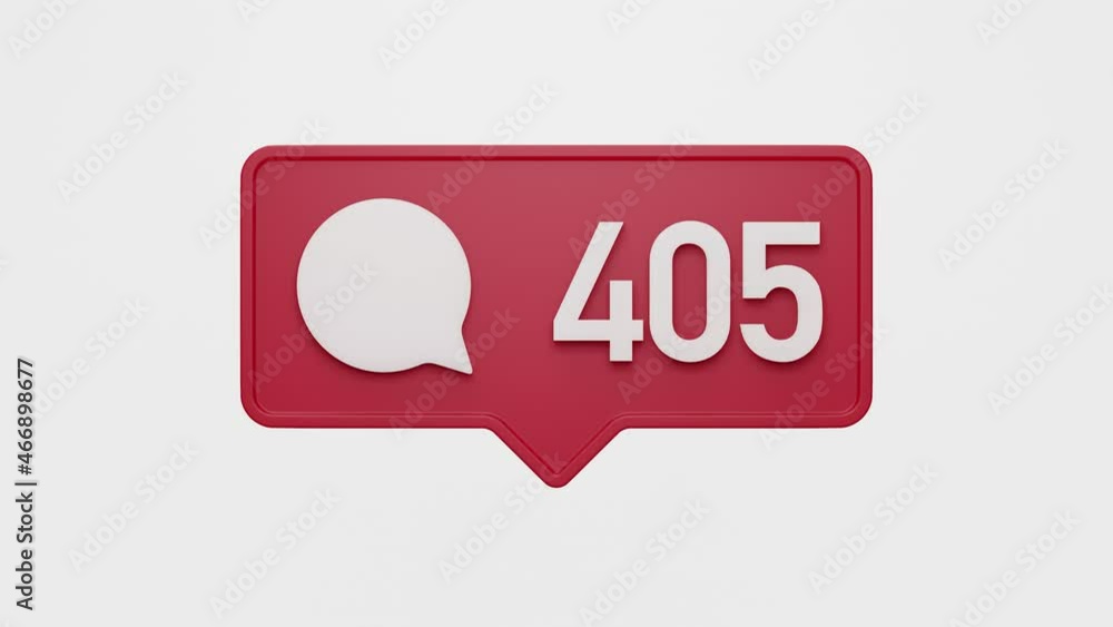 Social media comments increase quickly over time via communication between followers. 4K 3D message counter animation with alpha channel Social media comments increase quickly over time via communication between followers. 4K 3D message counter animation with alpha channel
