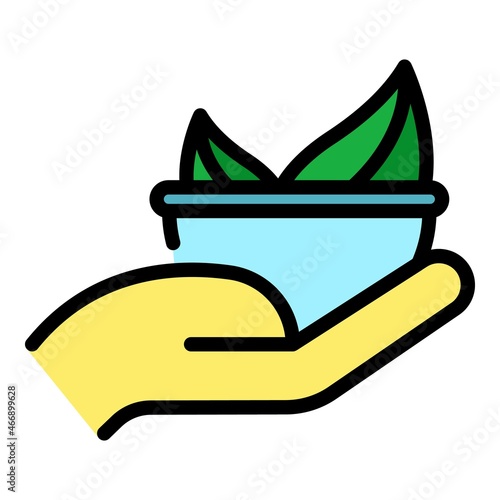 Aloe essential oils icon. Outline aloe essential oils vector icon color flat isolated