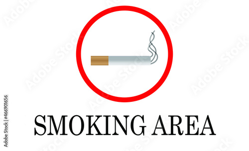 smoking area sign