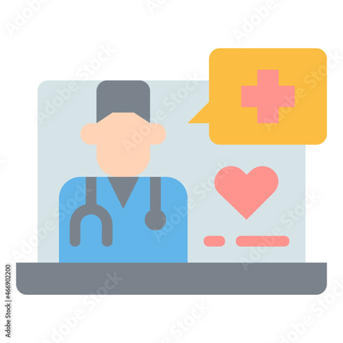 telemedicine flat icon