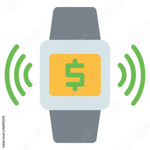 smart watch flat icon