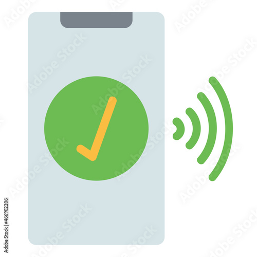 contactless payment flat icon