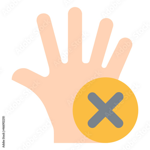 no touch flat icon