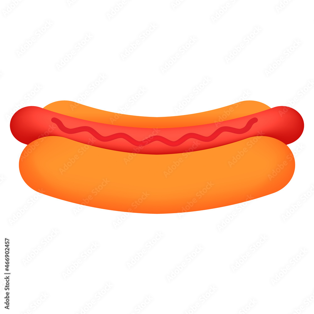 Hot dog icon, stock vector, logo isolated on white background Hot dog icon, stock vector, logo isolated on white background