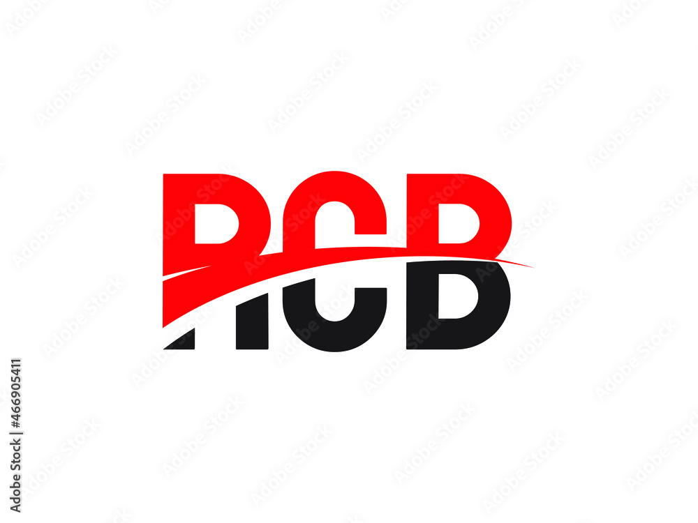 RCB Letter Initial Logo Design Vector Illustration RCB Letter Initial Logo Design Vector Illustration