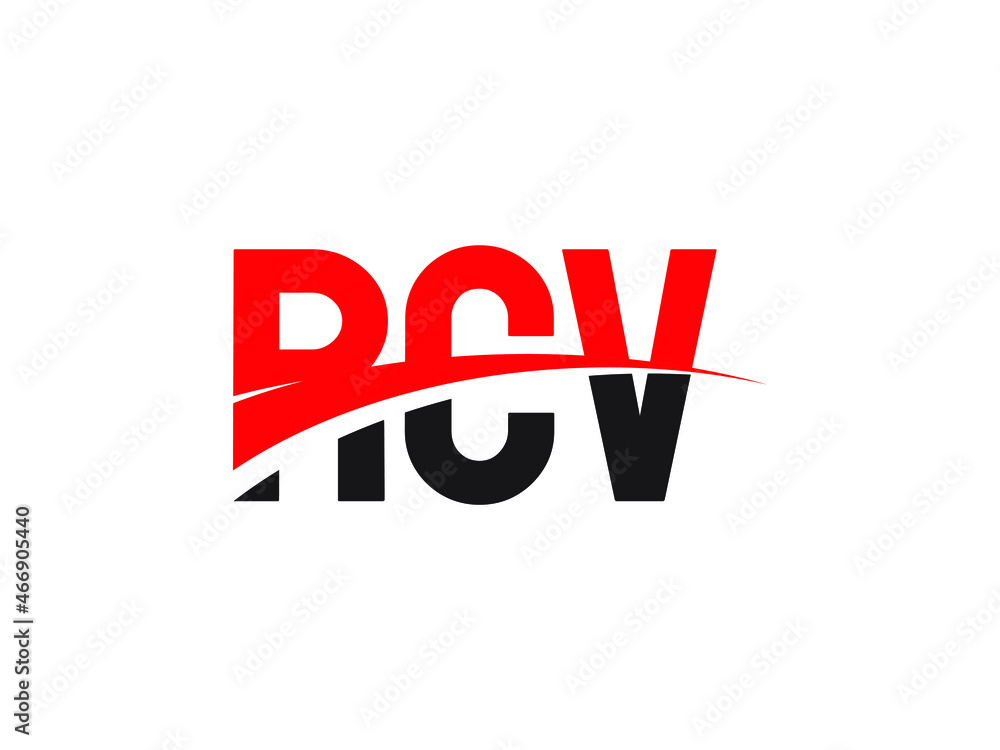 RCV Letter Initial Logo Design Vector Illustration