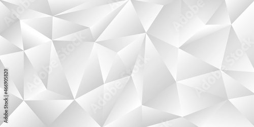 White paper geometric abstract banner - triangle sleek design background