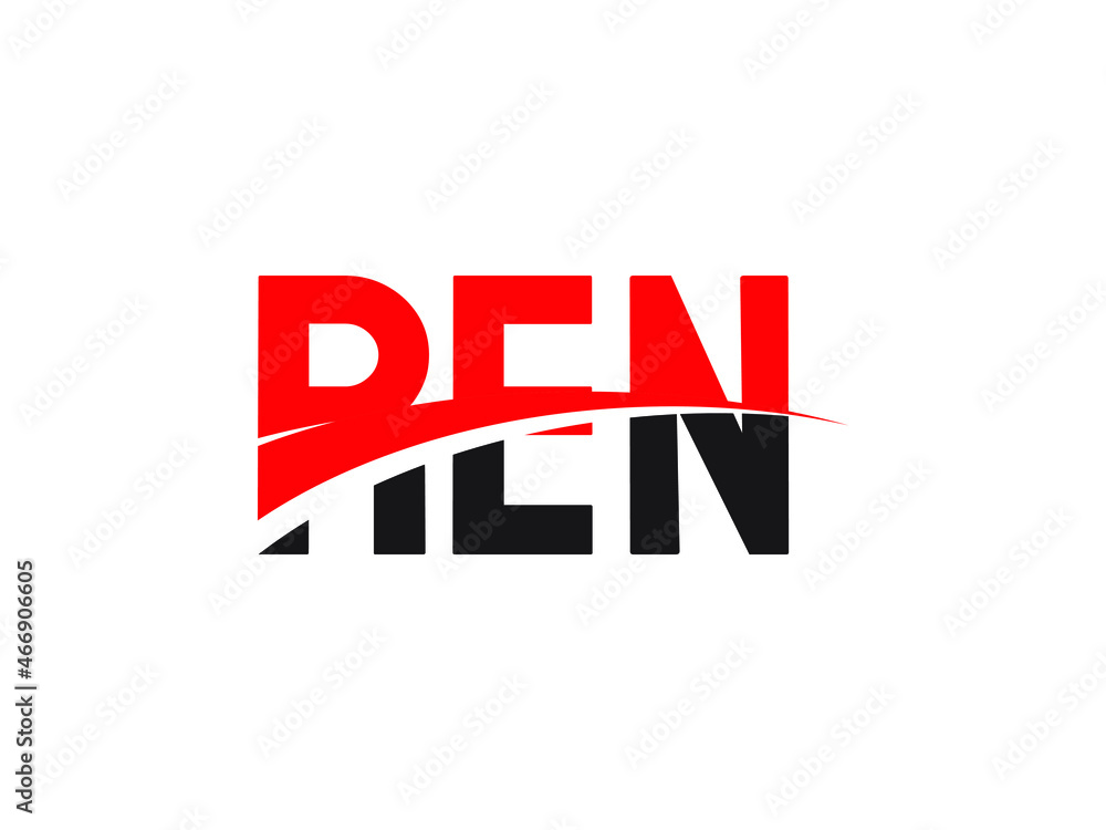 REN Letter Initial Logo Design Vector Illustration REN Letter Initial Logo Design Vector Illustration