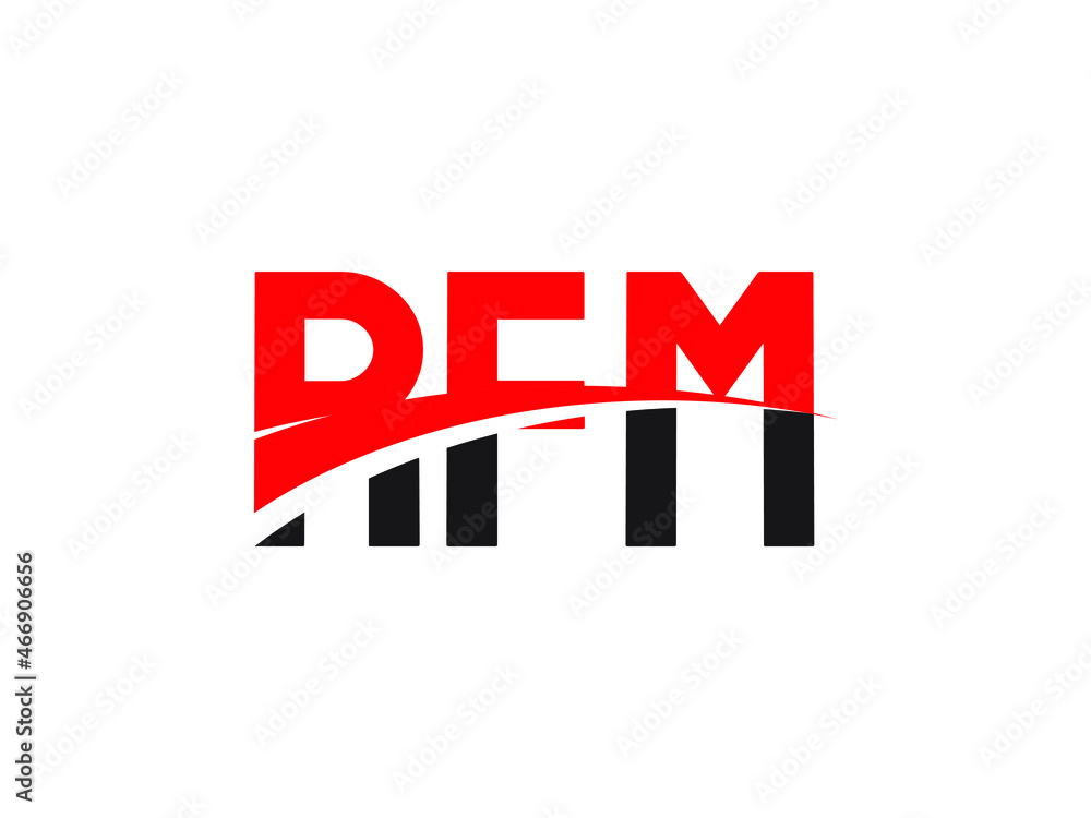 RFM Letter Initial Logo Design Vector Illustration RFM Letter Initial Logo Design Vector Illustration