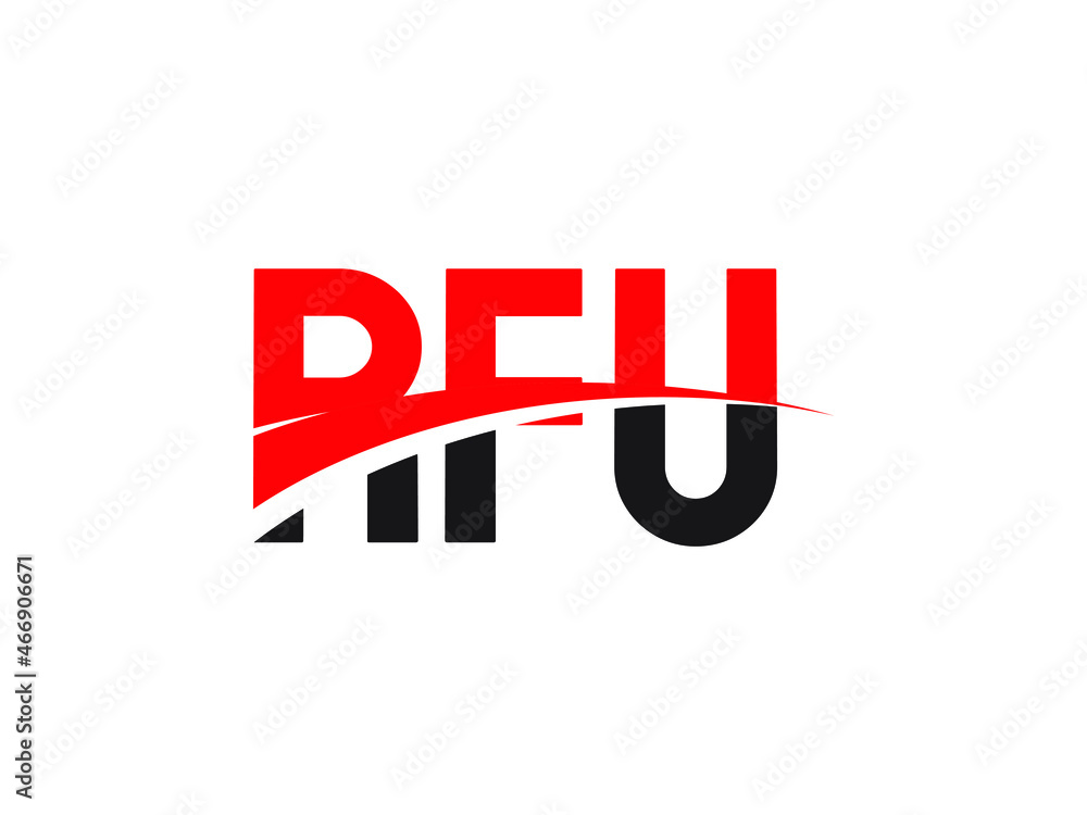RFU Letter Initial Logo Design Vector Illustration RFU Letter Initial Logo Design Vector Illustration