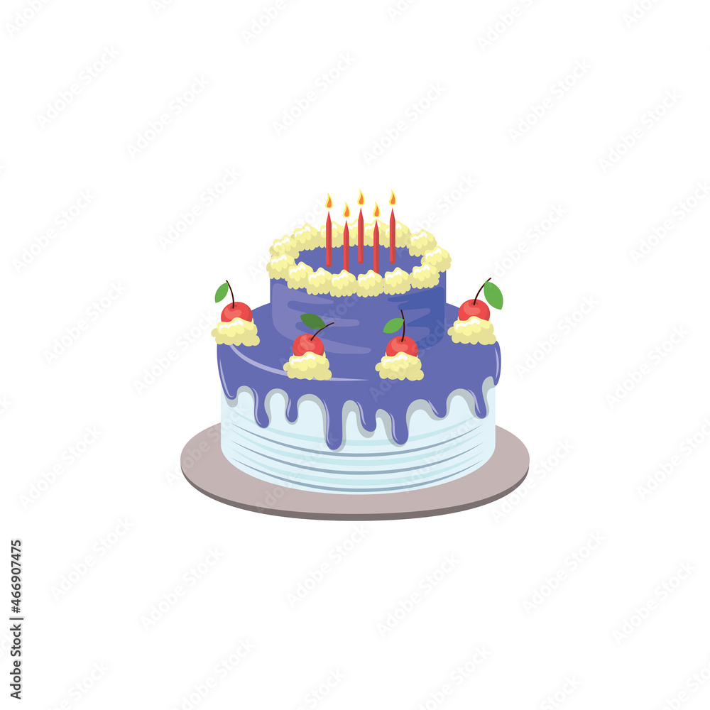 Cake icon vector illustration design Cake icon vector illustration design