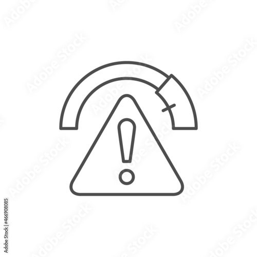 Risk management line outline icon