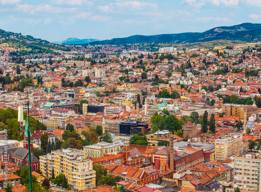 Sarajevo, the capital city of Bosnia and Herzegovina
