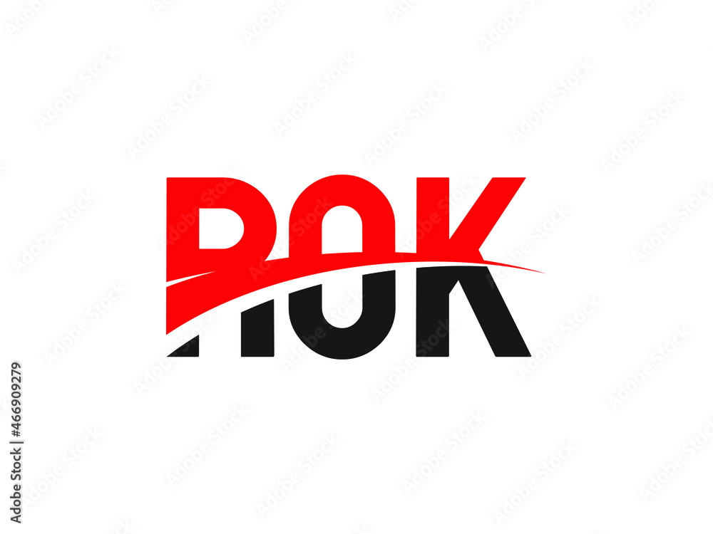 ROK Letter Initial Logo Design Vector Illustration ROK Letter Initial Logo Design Vector Illustration