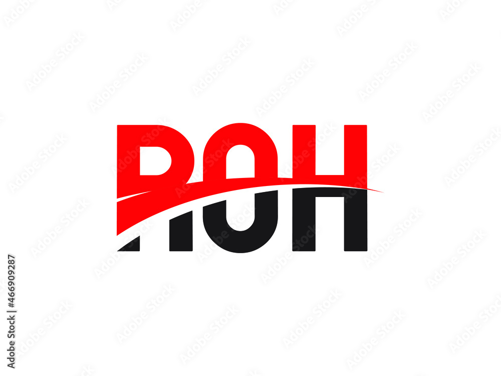 ROH Letter Initial Logo Design Vector Illustration