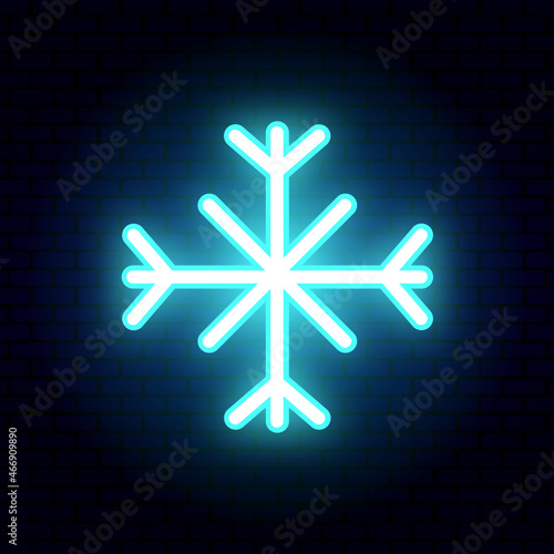 Merry christmas neon icon. Neon luminous symbol for New Year and Christmas projects greetings cards, posters, banners, flyers. Neon signboards, vibrant advertising.