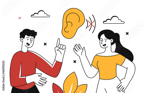 Deaf people concept