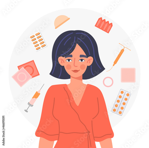 Female contraception concept