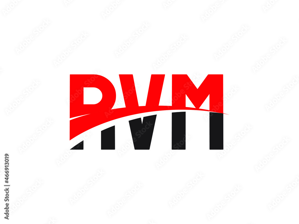 RVM Letter Initial Logo Design Vector Illustration