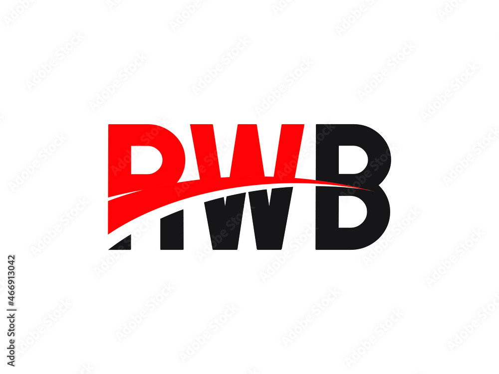 RWB Letter Initial Logo Design Vector Illustration RWB Letter Initial Logo Design Vector Illustration