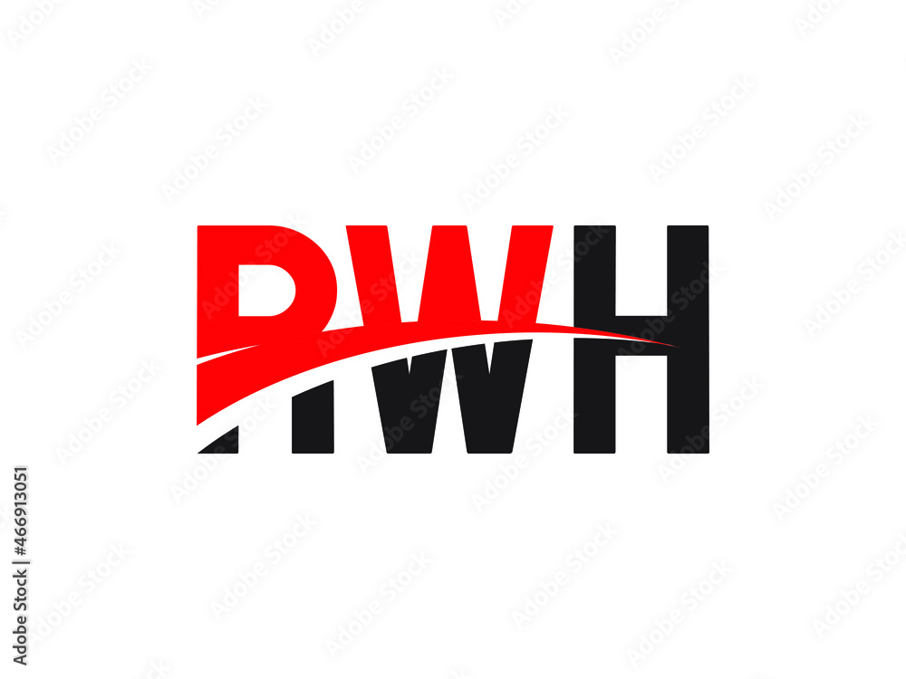 RWH Letter Initial Logo Design Vector Illustration RWH Letter Initial Logo Design Vector Illustration