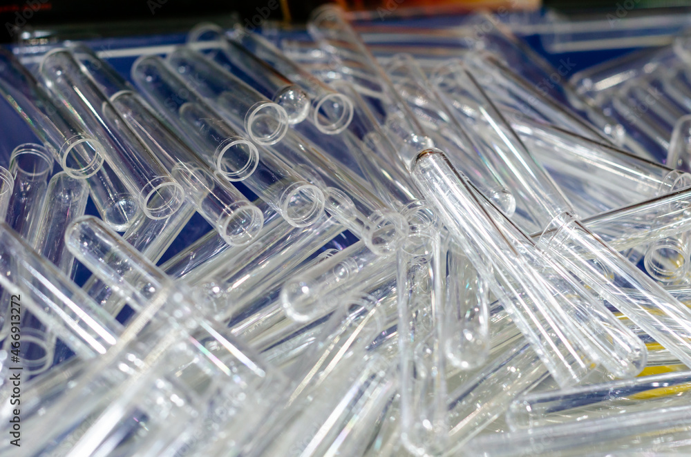 Close-up of new medical test tube. Close-up of new medical test tube.