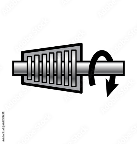 simple turbine infographic icon