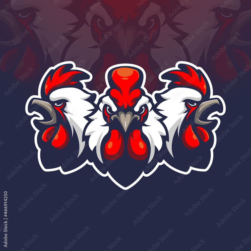 Chicken rooster mascot logo design vector with modern illustration ...