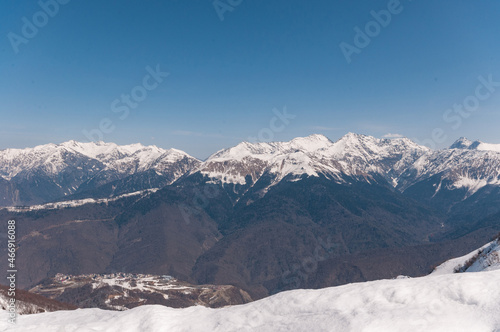 winter mountains of the caucasus