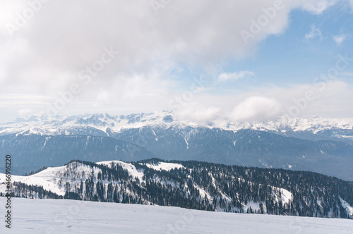 winter mountains of the caucasus
