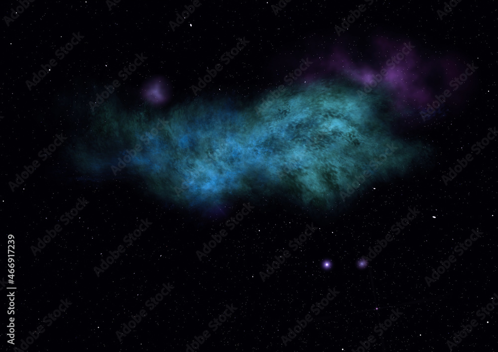 Fototapeta premium Star field in space and a nebulae