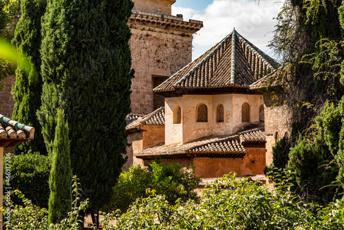 Roof of the Hall of the Abencerrajes (Sala de los Abencerrajes) at the Palace of the Lions (Palacio de los Leones), Nasrid palaces, Alhambra de Granada UNESCO World Heritage Site, Andalusia, Spain