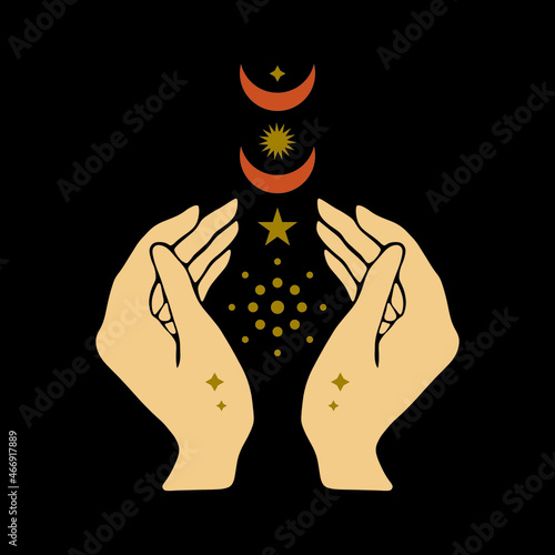 magical girl hands art mystical Reiki meditation
