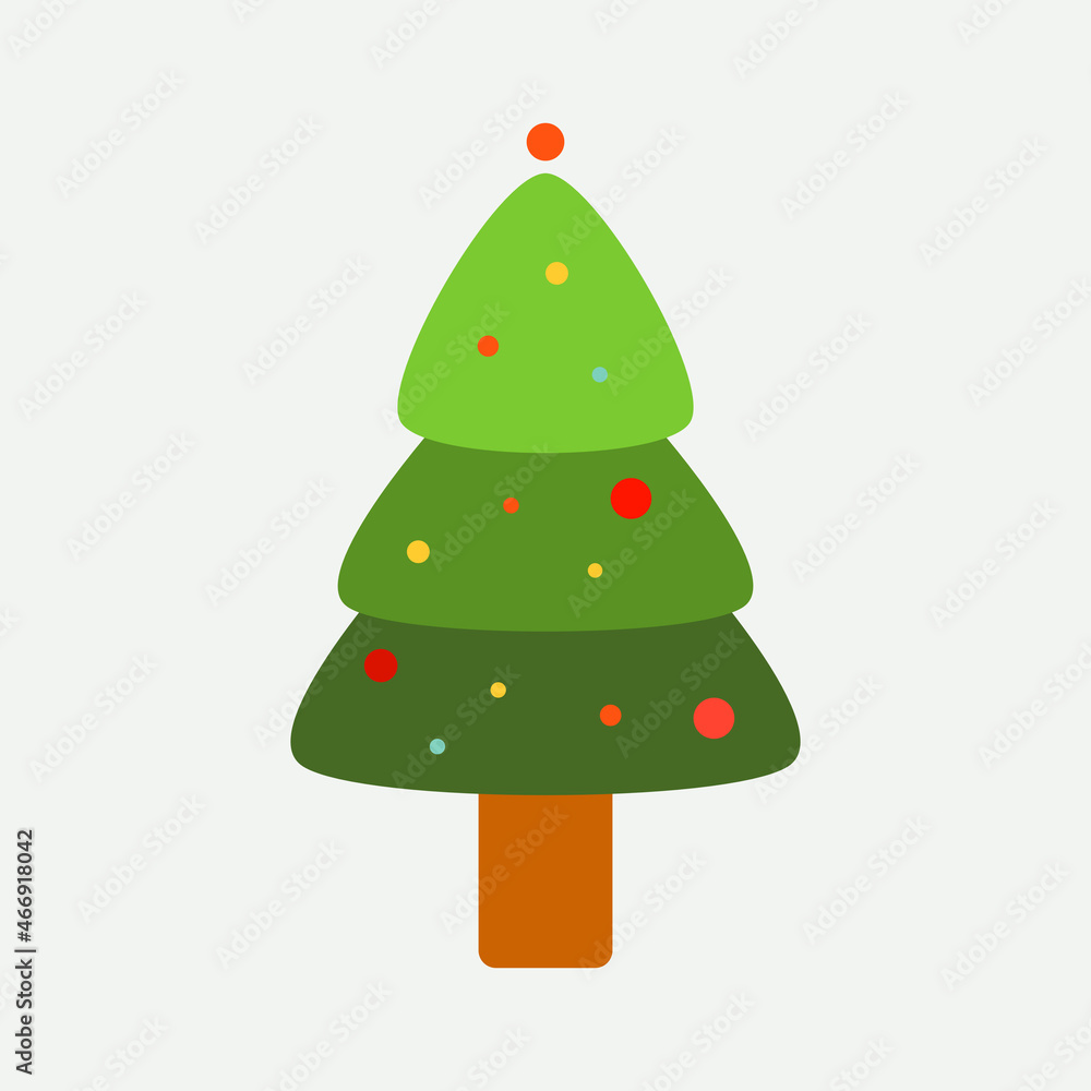 Vector illustration of simple Christmas tree. Vector illustration of simple Christmas tree.