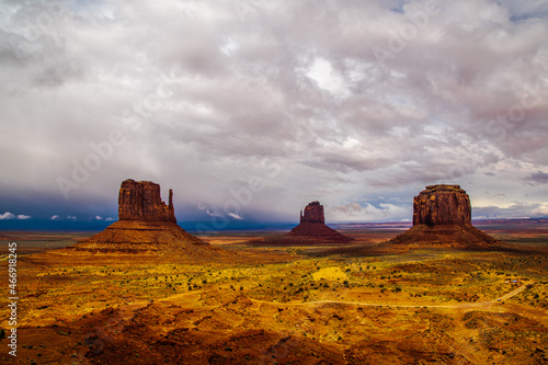 Scenic East and West Mitten Buttes at Monument Valley