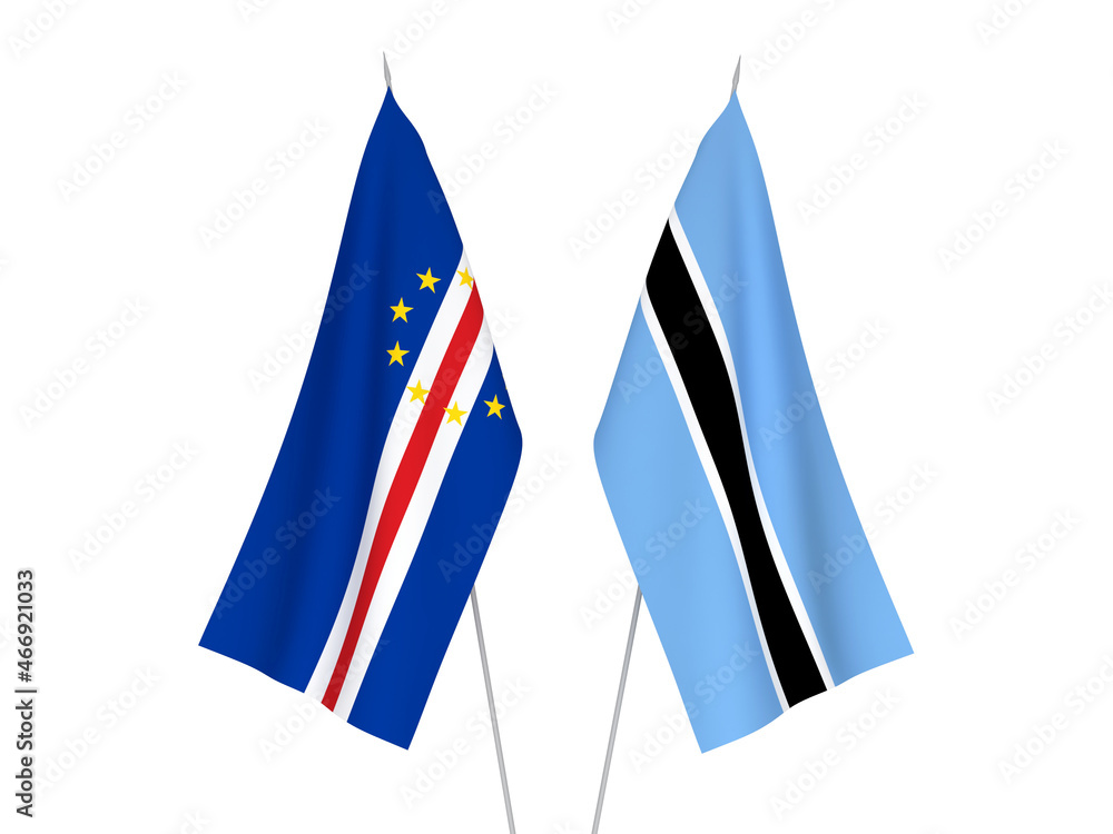Botswana and Republic of Cabo Verde flags