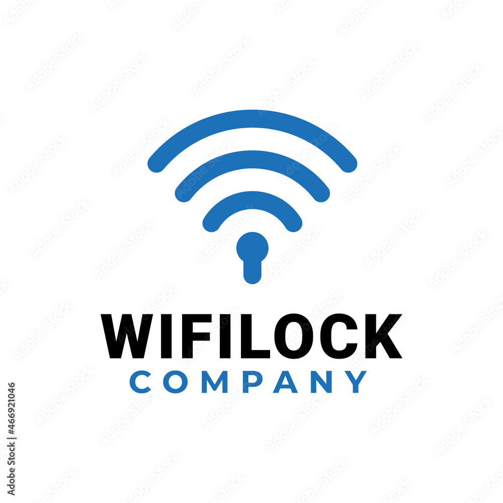 network wireless connection wifilock logo design vector network wireless connection wifilock logo design vector