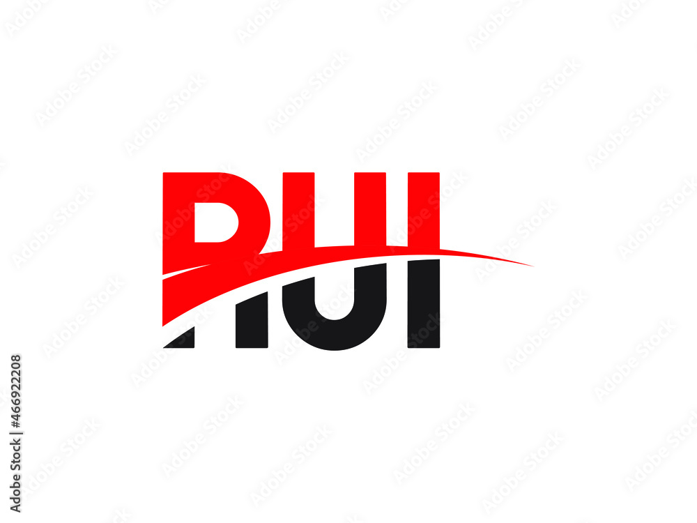 RUI Letter Initial Logo Design Vector Illustration RUI Letter Initial Logo Design Vector Illustration