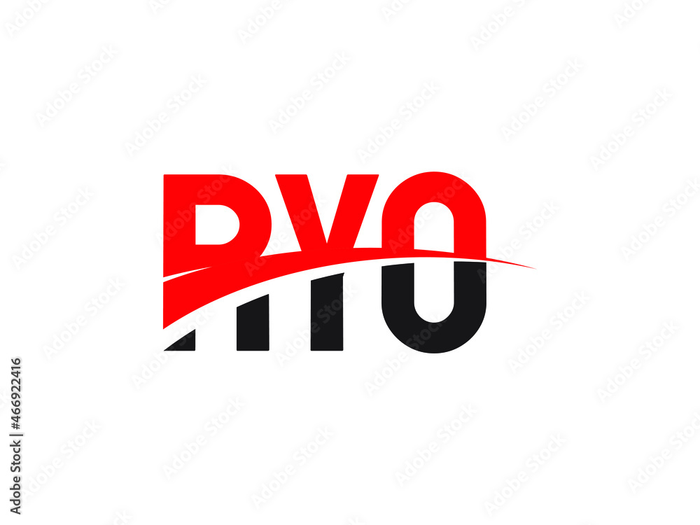 Obraz premium RYO Letter Initial Logo Design Vector Illustration