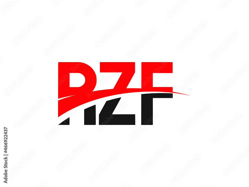 RZF Letter Initial Logo Design Vector Illustration RZF Letter Initial Logo Design Vector Illustration