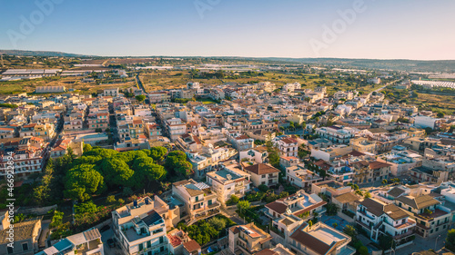 Amazing Panorama of Donnalucata at Dawn from above, Scicli, Ragusa, Sicily, Italy, Europe © Simoncountry
