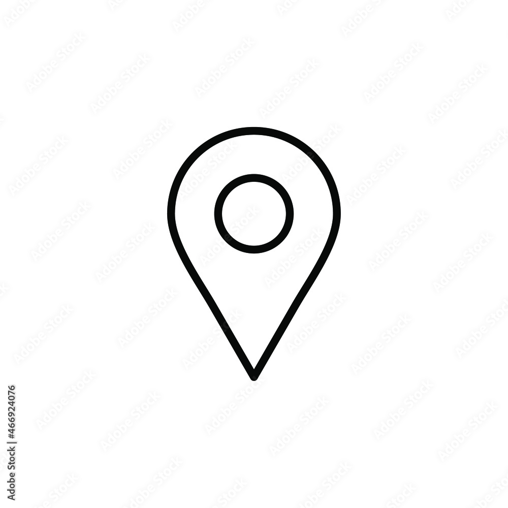 Location, maps, GPS, pin line icon design concept Location, maps, GPS, pin line icon design concept