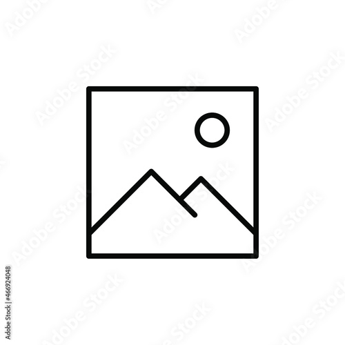 Gallery, image, picture line icon design concept 
