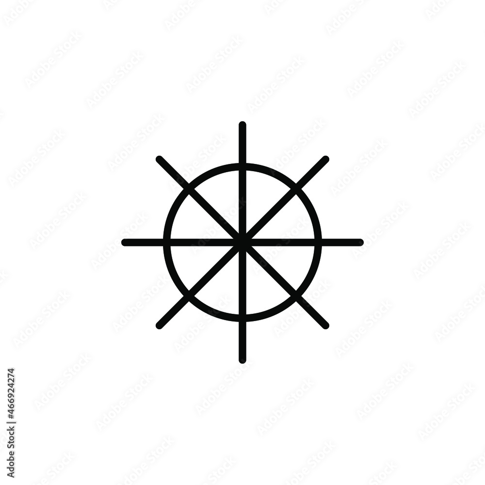 Rudder line icon design concept Rudder line icon design concept